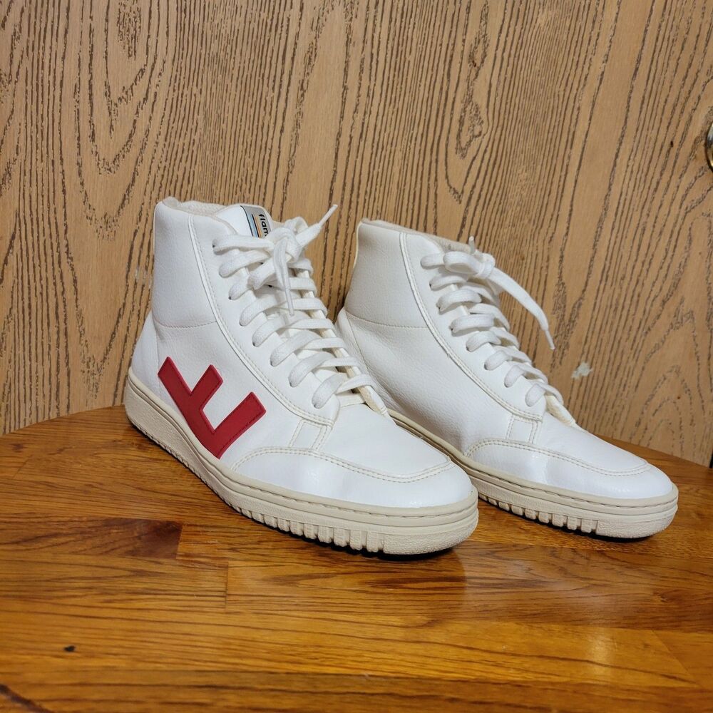 Flamingos Women's White High Top Sneakers Size 39 EU US 8.5
